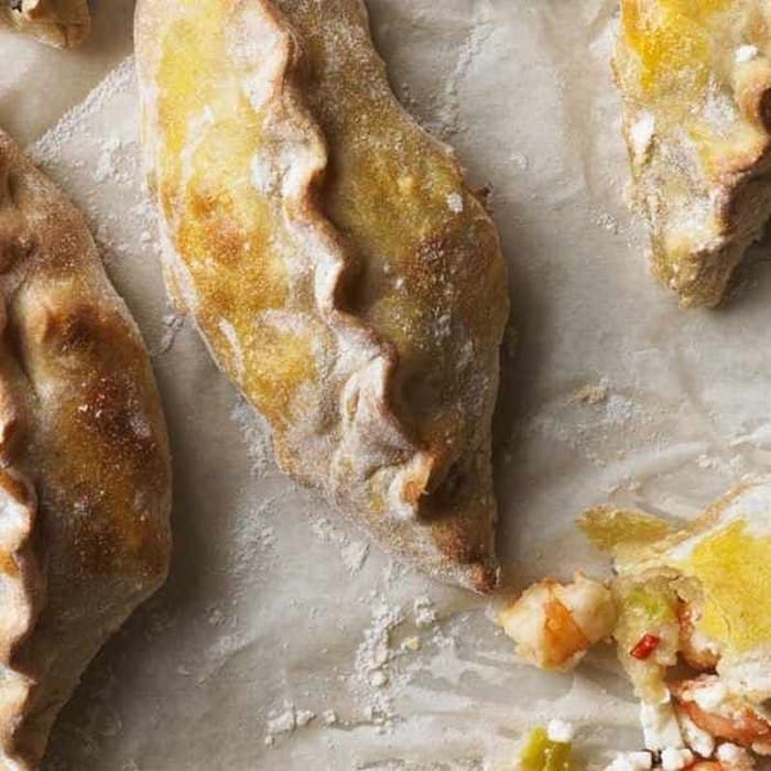 Empanada's met bosui en garnalen