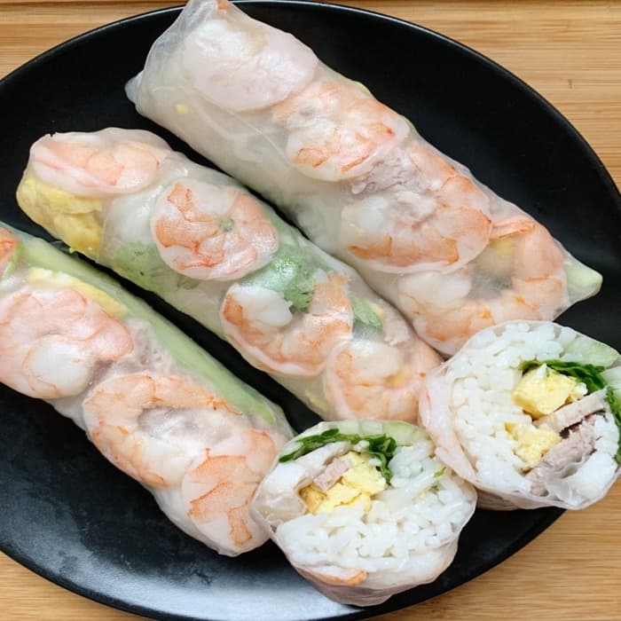 Vietnamese garnalen spiraalrolletjes