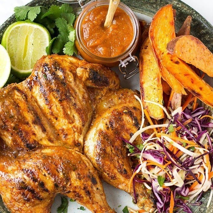Piri-piri kip met coleslaw
