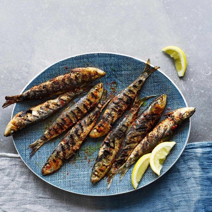Gegrilde Portugese sardines