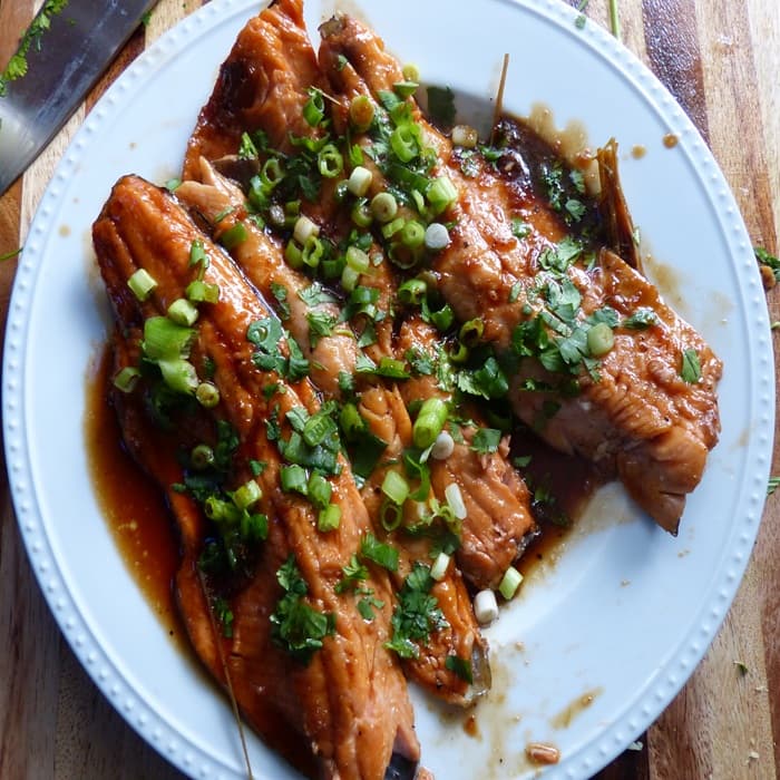 Vietnamese forel in karamel