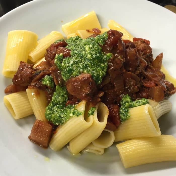 Rigatoni met venkelworst