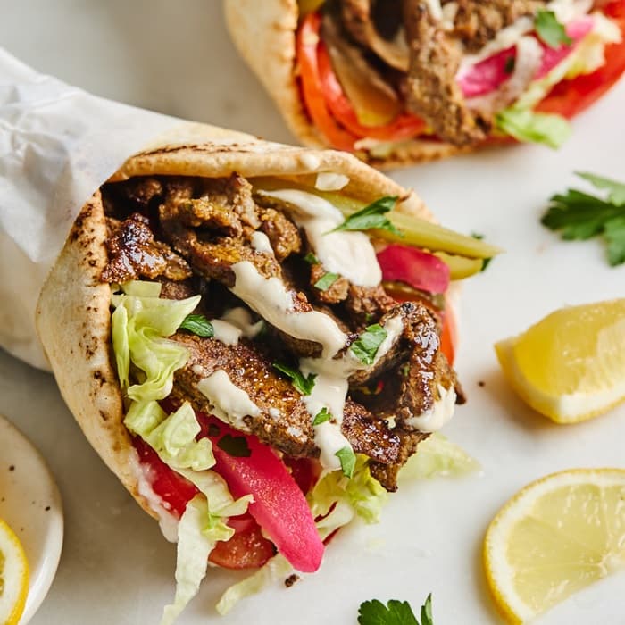 Shawarma chuckroast wrap