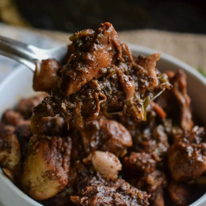 Bruine kippenragout