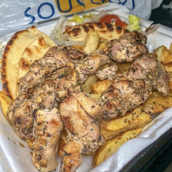 Lam souvlaki met citroen