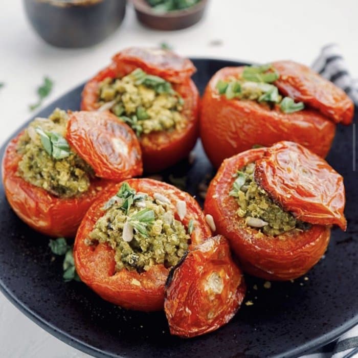 Gevulde tomaten met lamsvlees